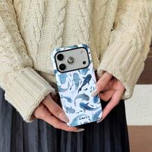 GIIPPA 1个鲸鲨图案 17 Pro Max手机壳，也适用于 16 Pro Max、15 Pro Max、14 Pro Max，韩版时尚趣味手机壳，兼容11/12/13/14/15/16 Pro Max Plus，优雅设计男女皆宜，是圣诞节、情人节、复活节、婚礼季和生日送给女友的理想礼物。 - 彩色 - 查看 2