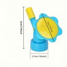 1/4个迷你二合一喷水喷嘴，直径2.7厘米，适用于标准饮料瓶，双用途喷头，塑料材质，节水园艺工具，适用于室内/室外盆栽植物，便携易安装，PP材质，雾状和水柱模式无缝切换，品质保证，必备园艺配件 - 澆水噴頭 - 查看 4