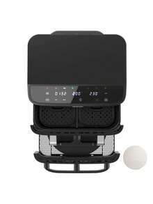 Nồi chiên không dầu và lò nướng 2 trong 1 Cecotec Cecofry FoodCourt 18000 - Đa năng với nồi nấu 18L, lò nướng 12" và nồi chiên 9L có cửa sổ, công suất 2700W, nhiệt độ tối đa 230ºC, hai thanh gia nhiệt giúp nấu chín đều, nấu hai món cùng lúc, lý tưởng cho pizza 30cm, thiết kế thép không gỉ sang trọng. - Nhiều màu - Xem 4