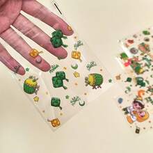 50/100个装绿色透明开斋节包装袋，印有星星、月亮和城堡图案，节日自粘袋，带有阿拉伯风格，四合一混合款 - 适用于斋月和开斋节礼品包装 - 彩色 - 查看 6