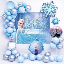 Themed Balloon Set, Includes Olaf Design And 32-Inch Ombre Starry Sky Number Decorative Balloons, Suitable For Girls' Birthday Parties, Celebrations And Themed Parties. - Multicolor - View 10