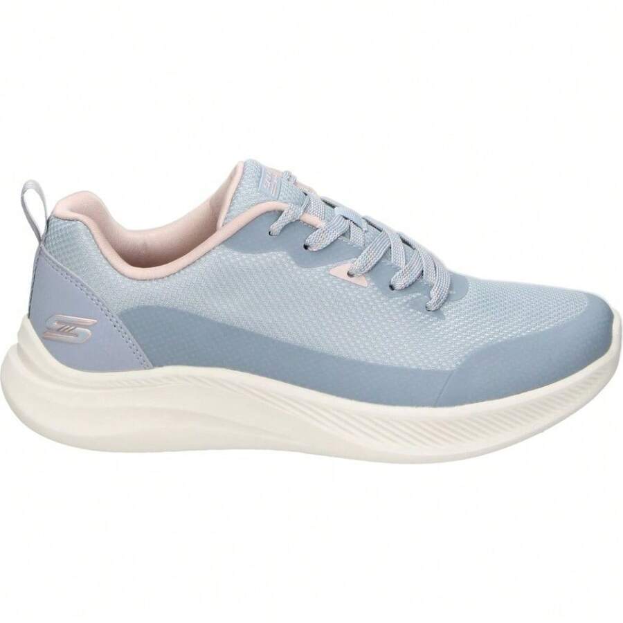 斯凱奇 | BOBS Sport Moda Flex 女士運動鞋 – 天藍色運動鞋，細節設計 – 繫帶運動鞋 – 記憶海綿鞋墊 – 彈性貼合 – 純素 – 可機洗 – 型號 117730-SLT – ✅ 24/72 小時送達西班牙大陸 - 藍色 - 查看 1