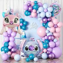 Bộ trang trí tiệc sinh nhật theo chủ đề Lilo & Stitch gồm 20 món, bao gồm băng rôn, bóng bay và phông nền, phù hợp cho tiệc sinh nhật, tiệc trong nhà và nhiều dịp khác. - Nhiều màu - Xem 15