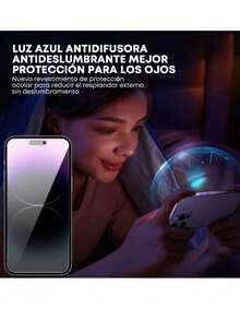 2 Piezas Mica Privacidad Cristal Templado 9d compatible con Oppo - Negro - Ver 4