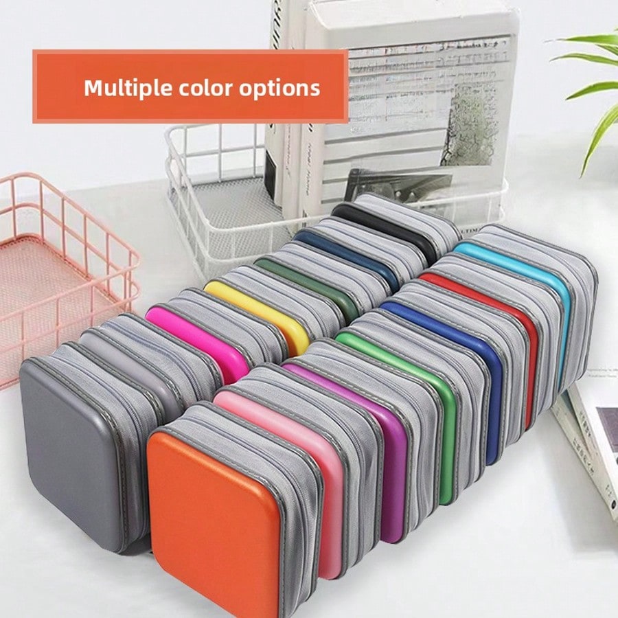 1pc 36-Slot CD/DVD Case, Portable CD/DVD Storage Bag, Dust-Proof Design, Suitable For Office And Home Use, Loved By Music Lovers And Movie Collectors