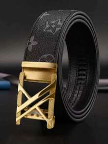 MMJ Finswift 男士时尚腰带，字母M图案设计 - 高品质合金自动扣，适合休闲穿着以及圣诞节或春节等特殊场合，自动扣腰带，图案腰带，耐用合金扣。 - 彩色 - 查看 3