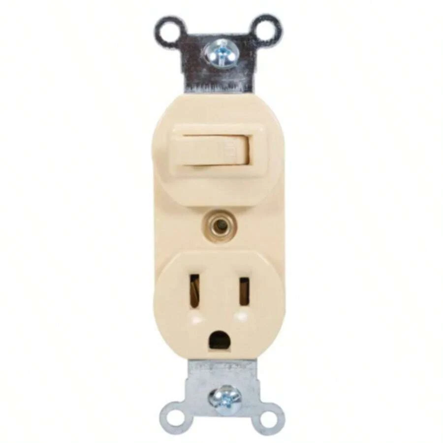 INTERRUPTOR ELÉCTRICO CON RECEPTÁCULO MODELO 5555 ADIR | CONTROL Y CONECTIVIDAD ELÉCTRICA SEGURA - Champán - Ver 1
