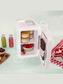 Cecotec Bolero MiniColing 10公升巴哈馬薄荷迷你冰箱：容量小巧，具備冷氣和暖氣功能，溫度可在7°C至65°C之間調節。是旅行的理想之選，相容於汽車和房車，支援12-220V電壓，便攜式靜音設計，適合家庭和戶外使用。 - 彩色 - 查看 4