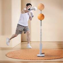 Vertical Boxing Ball Reflex Speed Trainer, Home Use Punching Bag Stress Release Ball - Gray+Orange - View 2