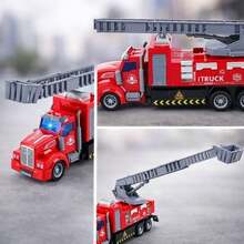 Vehículo de rescate interactivo con control remoto y diseño realista que convierte cualquier espacio en un escenario lleno de emoción, movimiento y aventuras increíbles donde cada recorrido se transforma en una experiencia llena de diversión y entretenimiento dinámico para todas las edades. - Rojo - Ver 3