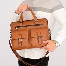 Men Briefcase - Khaki - View 7