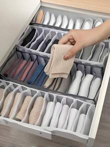3pcs Drawer Divider Organizer Boxes, Bra, Underwear, Socks Storage Containers, Wardrobe Closet Partition Household Organizer - View 7