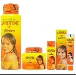 Lattafa Confezione da 4 pezzi - Carotone - Kit completo da 4 pezzi: crema, olio, protezione solare e lozione - Confezione da 4 pezzi