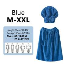 2件組特大號女款浴袍＋可調節公主洗澡帽，350 Gsm，快乾加厚浴袍，適用於居家、飯店、浴室、旅行、桑拿、SPA、派對、游泳池、野餐，四季通用，浴室裝飾 - 彩色 - 查看 18