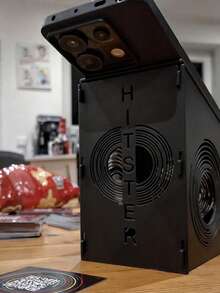 1 pieza Soporte para teléfono inteligente Hitster impreso en 3D - Fácil de ensamblar, regalo perfecto - Negro - Ver 6