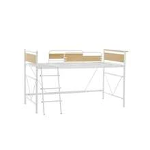 【マットレス付き】ロフトベッド パイプベッド シングル 耐荷重150kg 高さ125cm システムベッド ロータイプ ミドルタイプ  収納 北欧風 大人 一人暮らし ハンガーポール4本付属 送料無料 スチール 耐震 ベッド - 1 - チェックする 11