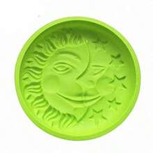 Sun Moon And Stars Silicone Cake Pan 9 Inch Round Shape With Sun And Moon Face Silicone Baking Mold Cheese Cake Pizza Pie Flan Tart Bread Bakeware Pastry Baking Mold Random Color - 粉色 - 查看 4