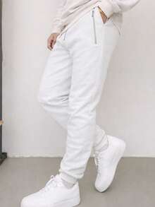 Nes Sport Pants caballero slim fit con franja - Blanco - Ver 3