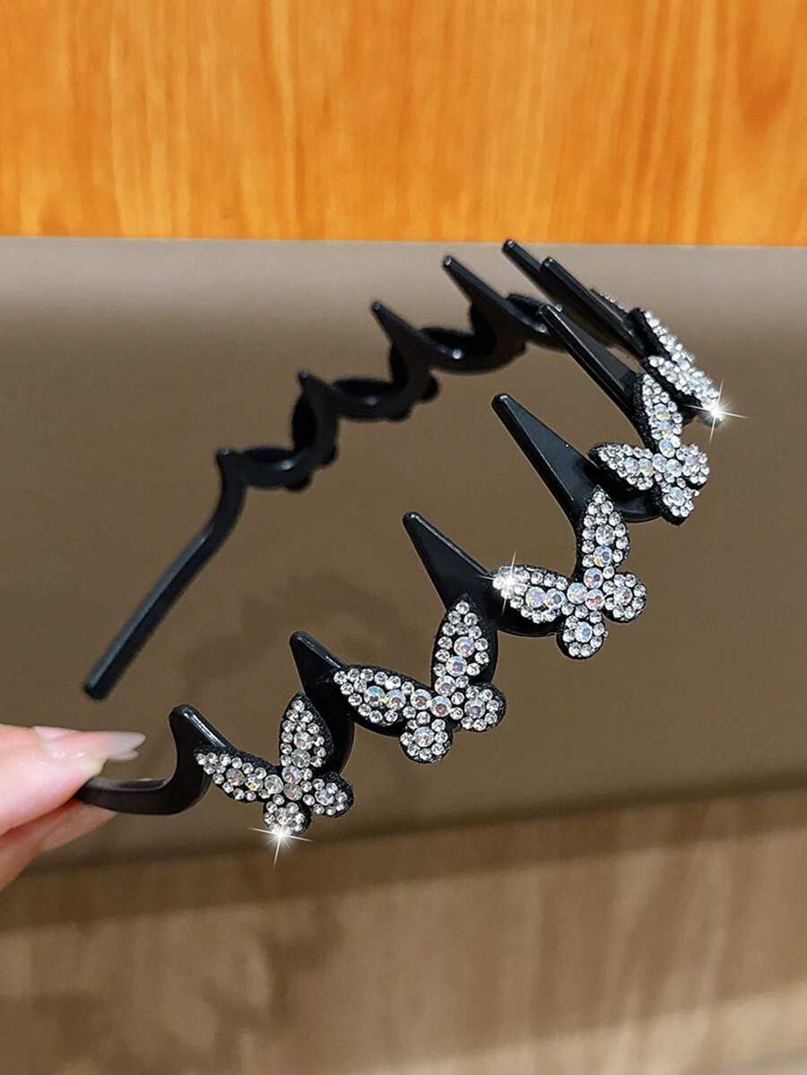 1pc Non-Slip Butterfly Hair Clip Headband, Suitable For Daily Use - Multicolor - View 1