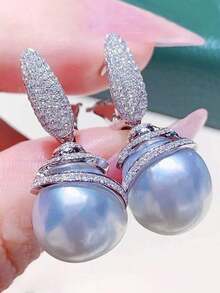 1 Đôi bông tai mặt dây chuyền đá Cubic Zirconia thanh lịch dành cho nữ, thích hợp làm quà tặng cho đám cưới, lễ đính hôn, kỷ niệm, tiệc tùng, Ngày của Mẹ. - 5 # - Xem 15