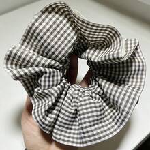 1个女士格子蕾丝发圈，时尚显腰发带，可扎发髻、马尾辫等。 - 彩色 - 查看 5