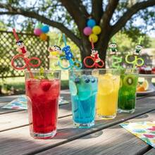 Acrylic Straws Monica's Gang 6 Units Party Favor Themed Party - 彩色 - 查看 5
