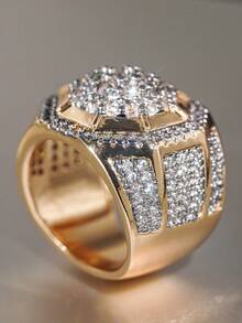 1 Stück modischer Kubikzirkonia-Ring für Frauen für Hochzeit, Verlobung, Jahrestag, Party-Schmuck, Valentinstag Geschenk - 1# - Übersicht 6