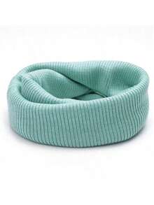 1pc Unisex Solid Color Wool Ribbed Thick Knit Neck Warmer Scarf, Fashionable Versatile Neck Protector For Autumn/Winter - Multicolor - View 28