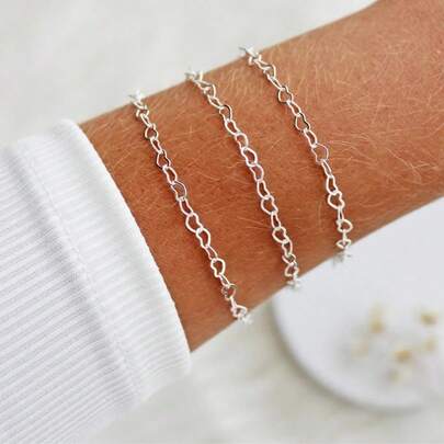 Pulseiras prata F925,             fita, coração, coração baitido, olho grego