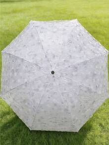 1pc Lace Trim Parasol, Double-Layer Canopy With Lace Trim And Floral Edge, Water-Resistant Design, Cute & Fashionable Umbrella, Ladies Manual Foldable Lightweight Sunshade Umbrella, UV Protection, Windproof - Multicolor - View 14