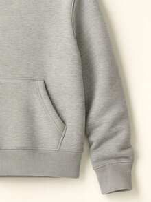 Brooklyn Printed Children's Kangaroo Sweatshirt With Hood Cotton Comfortable Child Various Colors And Sizes - 淺灰色 - 查看 4