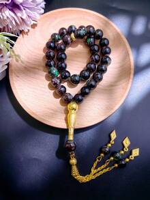 1串33颗10毫米念珠，优质树脂材质，防掉落，男士适用 - 彩色 - 查看 4