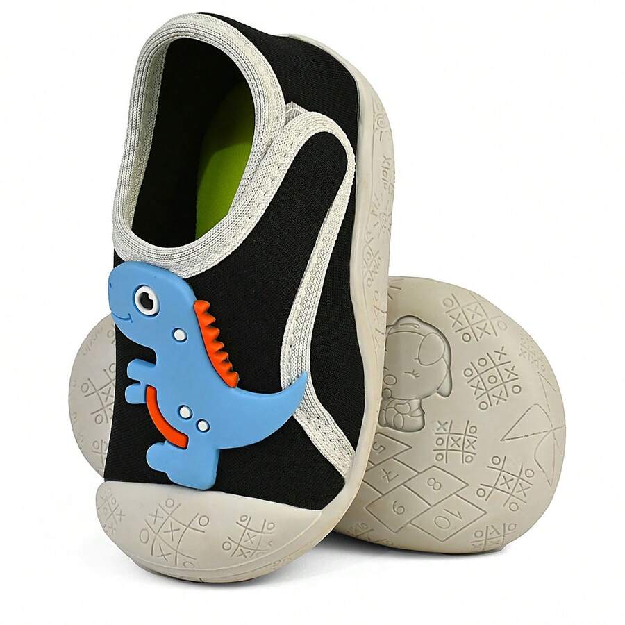 Boys' Non-Slip Slip-On Comfortable Flexible Sneakers - Xám - Xem 1