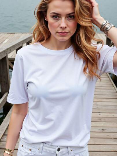 HOT!! Women's Solid Color Basic Crew Neck Short Sleeve T-Shirt