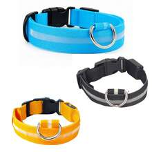 Collar Luminoso Led Para Perro Nocturna Color Aleatorio Usb Multicolor - Multicolor - Ver 3