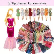 23件套手工娃娃服装套装 - 适合11.5英寸/30厘米娃娃 - 包括2条连衣裙、4套上衣和裤子、2条美人鱼裙、10双鞋子、5条迷你裙（不含娃娃），圣诞礼物，节日服装 - 彩色 - 查看 7