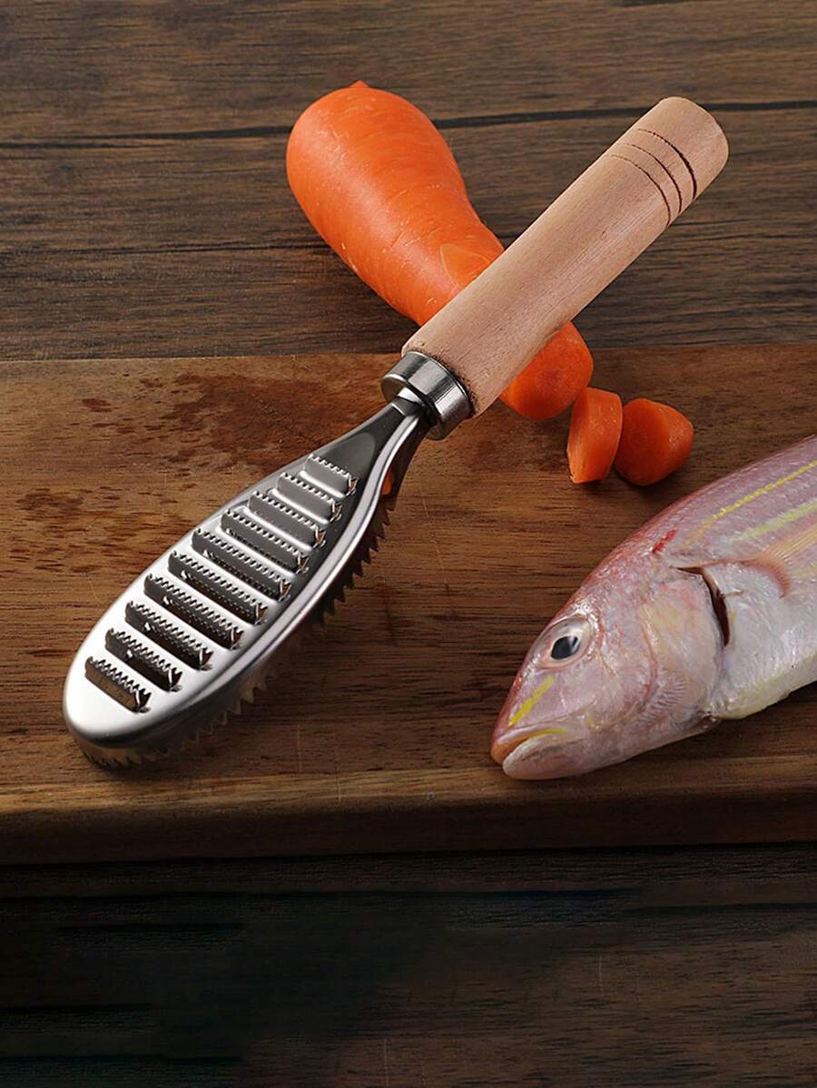 Dụng cụ cạo vảy cá bằng thép không gỉ, dao cạo vảy cá, dụng cụ chuyên dụng để cạo vảy cá dùng trong gia đình. - Xem 1