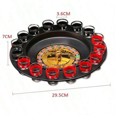 Roue Tournante pour Jeux à Boire pour Bar, KTV, Fête, Jeu de Roulette à Boire, Accessoires pour Jeu de Roulette Russe à Boire
