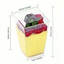 5pcs 160ml Plastic Verrines, 30pcs Plastic Appetizer Verrines, Plastic Cups, Dessert Verrines, Round Verrines For Displaying Dessert Recipes - Clear - View 6