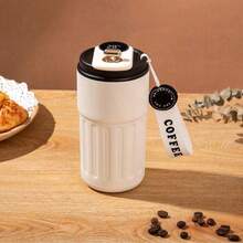 智能温度显示 316 不锈钢真空隔热咖啡杯，不含 BPA 旅行杯，热饮/冷饮，450 毫升/15.22 盎司，防漏，适用于办公室/健身房/汽车/户外使用，雕刻圣诞情侣礼物，12 小时保温，防滑底座，军用级耐用性，可重复使用的玻璃杯，公司徽标品牌，露营远足配件，情人节礼物 - 彩色 - 查看 23
