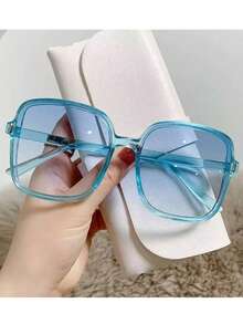 1副/6副套装，新款方形女士时尚高端街头风沙滩旅行骑行钓鱼眼镜 - 彩色 - 查看 15