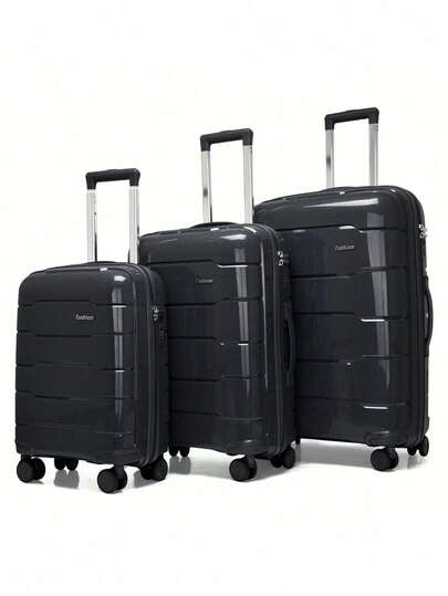 Stylowa i poręczna torba podręczna o wymiarach 20/24/28 cali, ta jednokolorowa, twarda walizka na kółkach jest wyposażona w zamek szyfrowy, wielofunkcyjną konstrukcję, odporne na zużycie i zarysowania ciche kółka oraz dużą pojemność z zamkiem szyfrowym TSA, idealną na krótkie podróże.