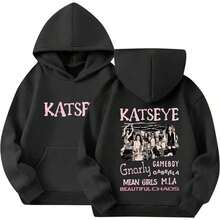 Unisex KATSEYE Hoodie Music Album KATSEYE Merch Hoodies Fashion Graphic Sweatshirt Long Sleeves Hoodie - màu đen - Xem 1