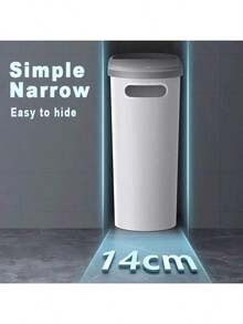 10L/2.64Gallons Bathroom Trash Can, Creative Slim Garbage Bin With Lid, Foot Pedal Waste Basket, Large Capacity Garbage Can, Household Essential - Multicolor - View 8