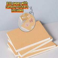 Cuaderno en blanco de papel kraft A5 de 200/400 páginas | Libreta de bocetos gruesa, bloc de dibujo, útiles escolares, suministros de oficina y aprendizaje, adecuado para entusiastas del dibujo - A5 - Ver 3