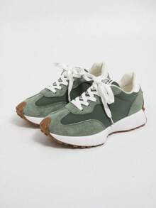 Women's Casual Sports Shoes, Lightweight Non-Slip Fitness Running Shoes, Tennis Shoes, Sneakers - màu xanh lá - Xem 6