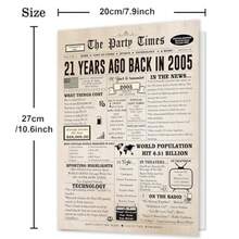 Funny 21st Birthday Card Gift For Men Women Jumbo Birthday Decorations For Her Him Best 21 Year Old Birthday Gifts For Son Daughter Birthday Party Supplies For Boys Girls - -258- - Xem 2