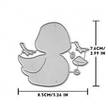 创意鸭子模具，DIY剪贴簿相册和压花模板，贺卡制作工具，卡片纸切割工艺品，礼品卡制作模板模切。 - 銀色 - 查看 7