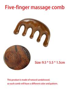 Peine de sándalo natural, peine de masaje, herramienta de relajación para masaje de cabeza, set de peine de masaje para el hogar, peine portátil, regalo del Día de San Valentín/Día de la Madre, regalo para familiares y amigos, peine con cojín de aire, suavizante y nutritivo para el cabello, sin estática, peine de masaje del cuero cabelludo, puede masajear profundamente el cuero cabelludo y estimular el crecimiento del cabello. Hecho de sándalo natural, cada uno tiene un veteado y color de madera diferente. - Multicolor - Ver 14