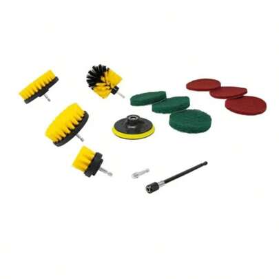 JUEGO DE 12 CEPILLOS PARA TALADRO MODELO 11539 ADIR | ACCESORIOS DE LIMPIEZA Y DESGASTE PARA TALADRO